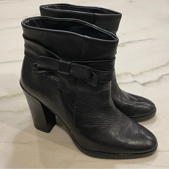 Kate Spade Boots Size 9 Black Leather - Picture 1 of 14